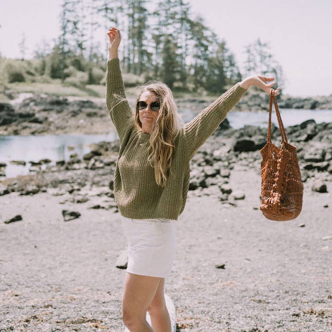 Happy French Gang – wholesale Beach bag – Luni Leather Woven Tan Bag15