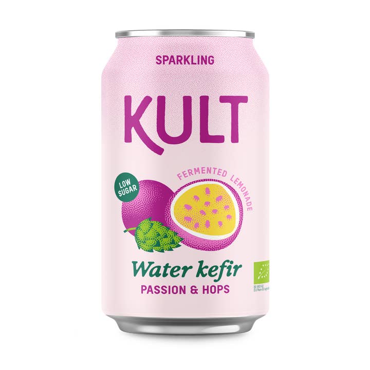 Kult water kefir - Passion & Hops - Organic - 12 x 33 cL for wholesale by Kult Kefir