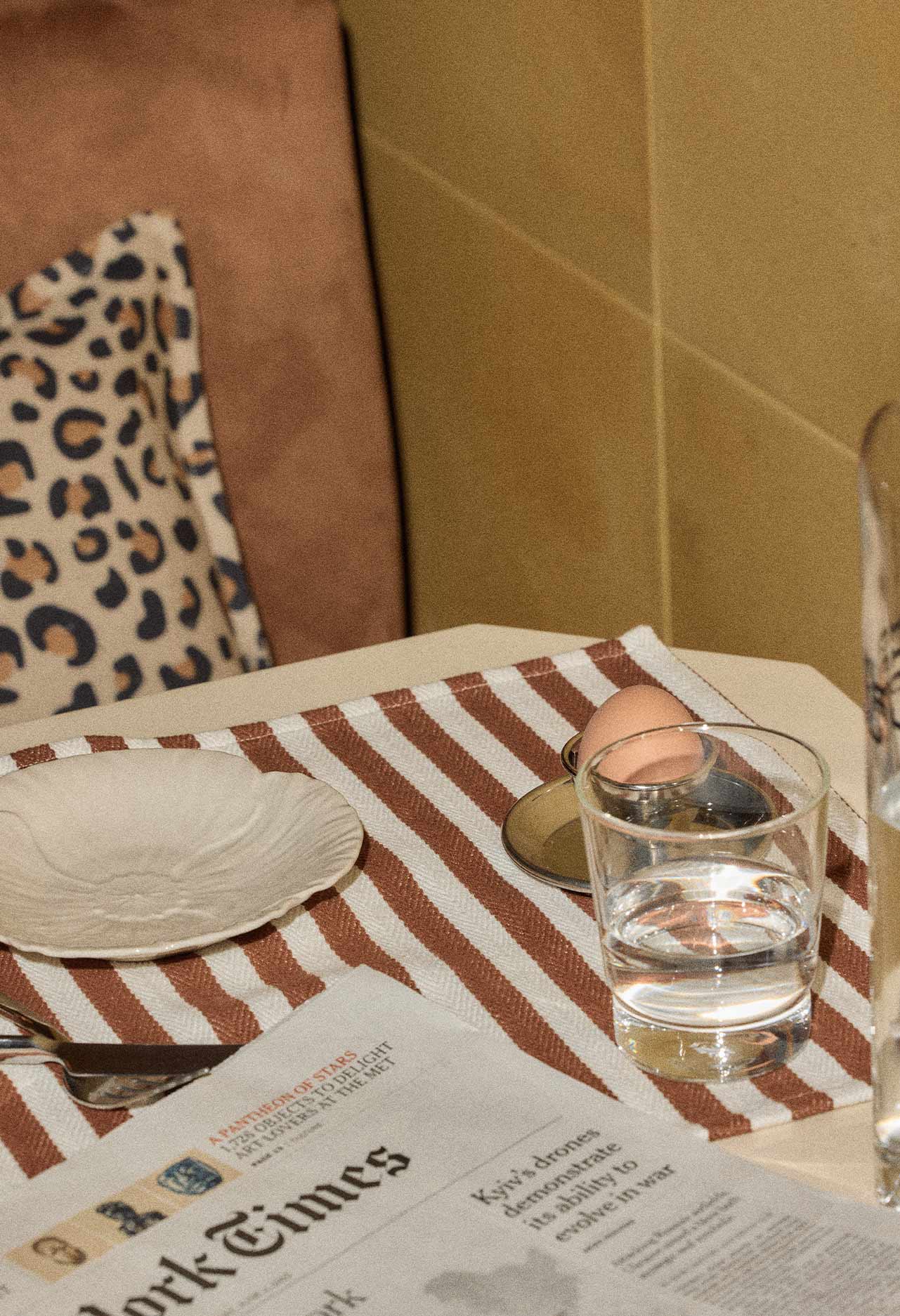 Moka Stripes Cotton Table Set for wholesale on Faire3