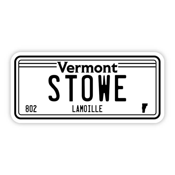 Big Moods - Wholesale Sticker - Stowe, VT License Plate Sticker(5inch)