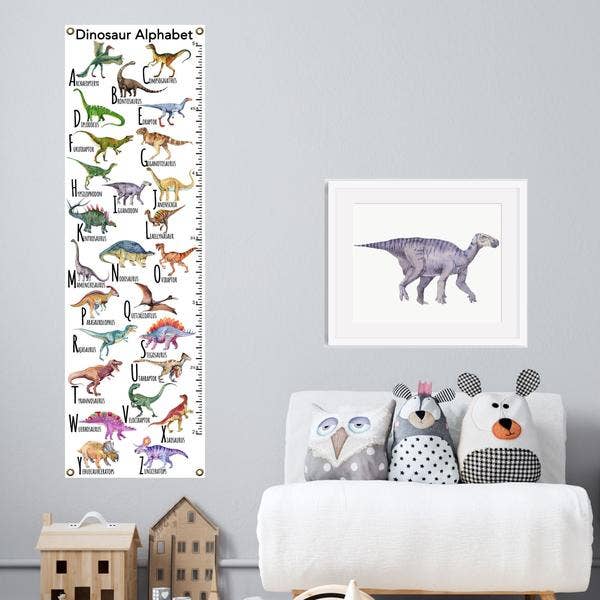 Dera Design - Wholesale Growth Chart - Kids & Baby - Dinosaur Alphabet Canvas Growth Chart1