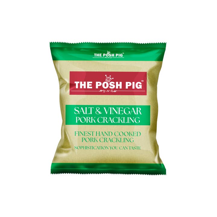The Posh Pig – wholesale Puffed snack – Pork Crackling 40g Bag 6 Flavours Available2