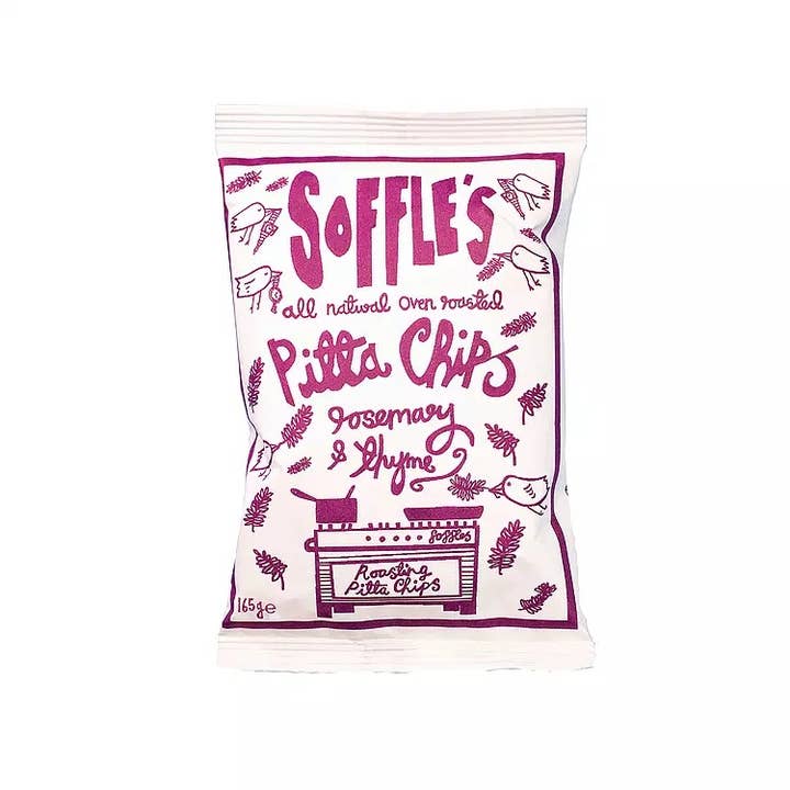 Rosemary & Thyme Share Pitta Chips (9 x 165g) for wholesale by Soffle's Pitta Chips