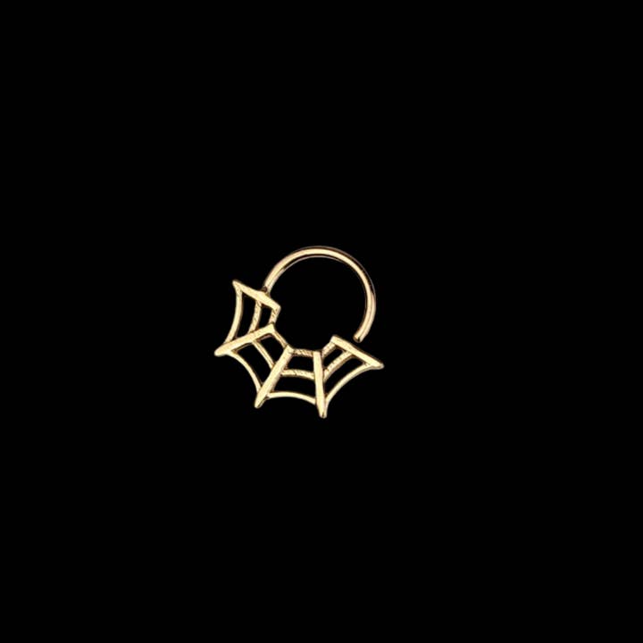Inchoo bijoux inc - Wholesale Nose Ring - 10K - 14K Rose Gold Spider Web Halloween Septum Nose Ring