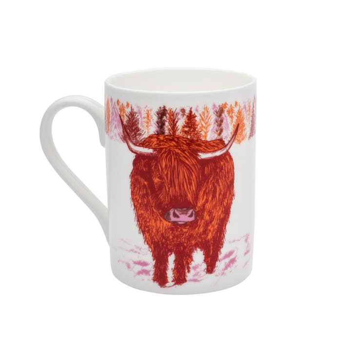 Parkwood Springs - Wholesale Coffee Mug - Cherith Harrison Trusty Highland Cow Bone China Mug