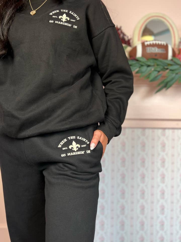 Black When The Saints Go Marchin' In Pullover for wholesale on Faire8