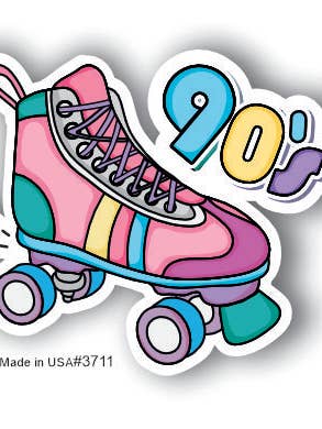 Autocollant de patins des années 90. pour la vente par Big monkey