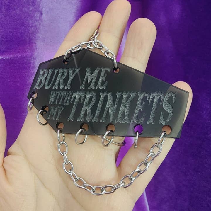 SHOPMALASTORE - Wholesale Keychain - Women's - COFFIN TRINKET KEYCHAIN - "BURY ME WITH MY TRINKETS"15