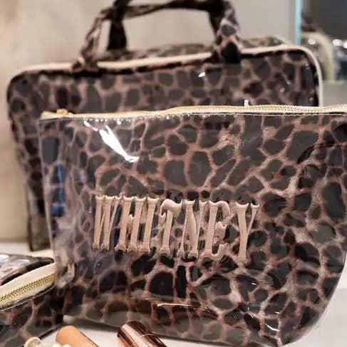 KENZKUSTOMZ - Vente Trousses de maquillage/cosmétique - Léopard - Sac à revêtement transparent0