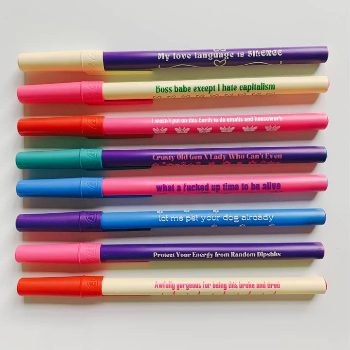 GetBullish - Wholesale Pen - What A Fucked Up Time To Be Alive Ballpoint Pen in Pink7