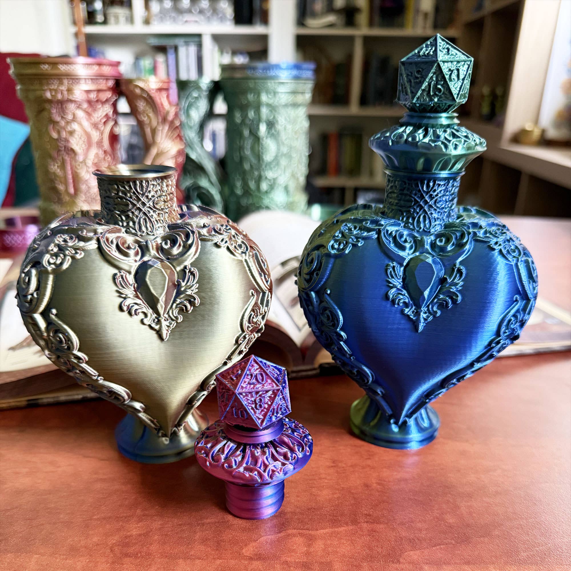American Carver LLC - Wholesale Dice - Potion Bottle Dice Keeper | RPG, D&D, Daggerheart | Cosplay1