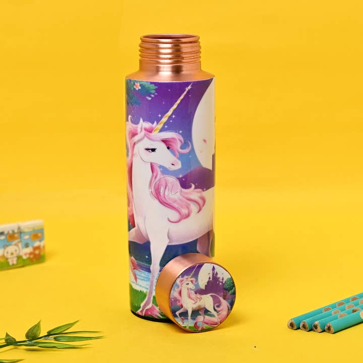 Sama Homes Kobber Børneflaske Enhjørningeflaske 400 ML for engroshandel hos SAMA Homes