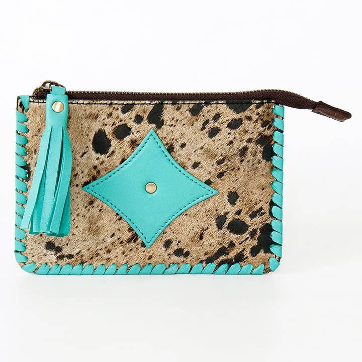 LS Western - Wholesale Coin Purse - Women's - ADBGD165 Coin Hair-On Genuine Western Leather Women Bag