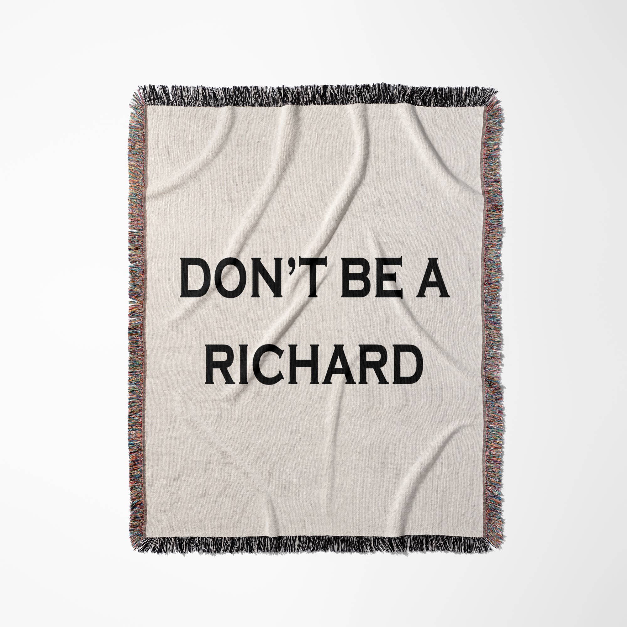 3dRose - Vente Plaids - 3dRose, NE SOIS PAS UN RICHARD, Couverture0