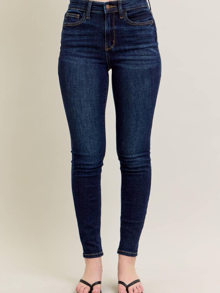 CORE HI-WAIST SKINNY W/ HANDSANDING for wholesale by Judy Blue Jeans