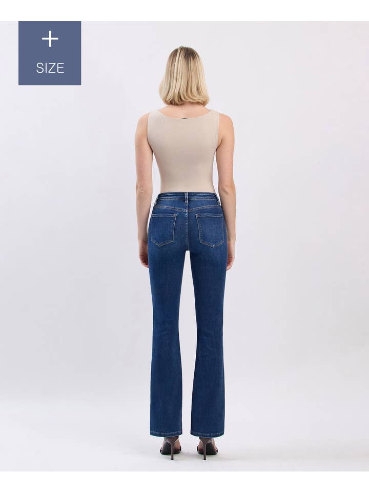 LITTLE SUNSHINE PLUS SIZE HIGH RISE BOOTCUT JEANS T5351-P for wholesale on Faire