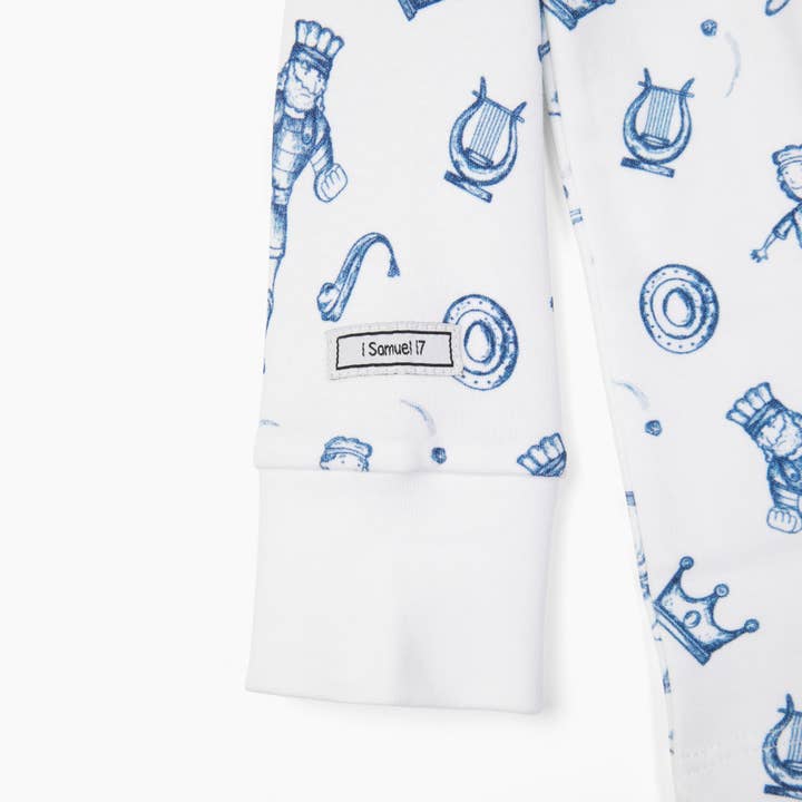 Holy Pals - Wholesale Sleepwear Set - Kids - David & Goliath Blue PJ Long Sleeve Set