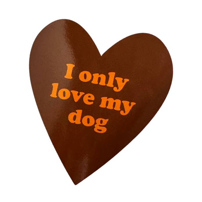 Autocollant en vinyle "J'aime seulement mon chien" pour la vente par soch and co