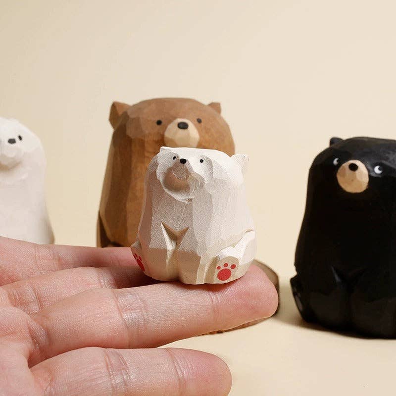 Gohobi （We cover U.S. import duties） - Wholesale Decorative Figurine - Gohobi Handcrafted Wooden Bear Ornament19