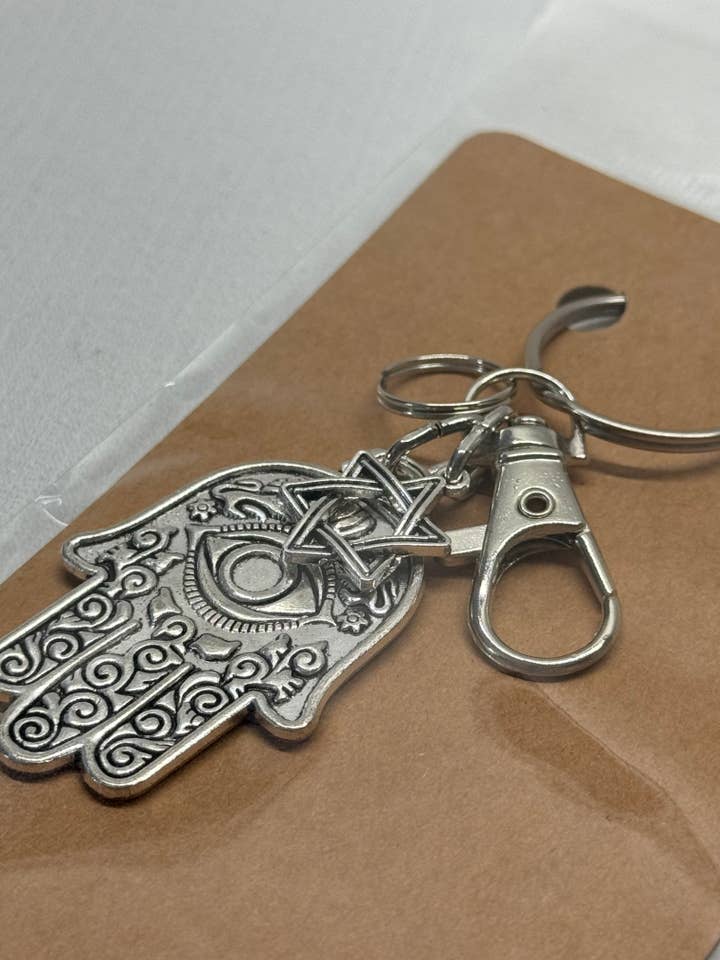 Llavero Evil Eye/Estrella de David Hamsa | JUDAICA para venta al por mayor de JEWISHJOY.co