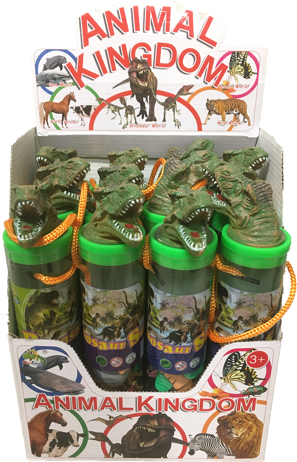 Texas Toy Distribution - Wholesale Figurine Toy - Kids - Dinosaur Figurines in Clear Tube with T-Rex Head Topper4