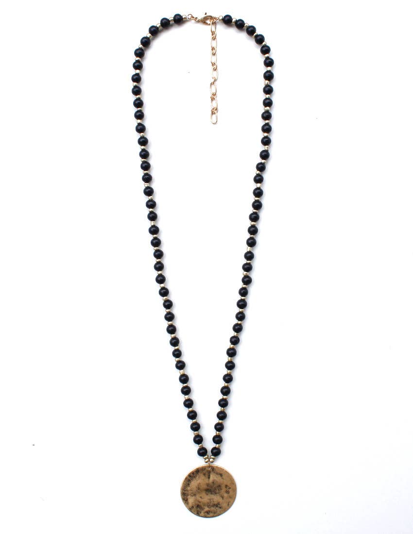 Meghan Browne Style - Wholesale Pendant/Charm Necklace - BRUCE BLACK