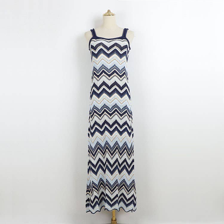 Productseeker - Venta al por mayor Conjuntos de top y pantalón (NO para estar en casa) - Mujer - Conjunto de Chaleco Sin Mangas y Pantalones de Punto Ondulado en Contraste SET6225