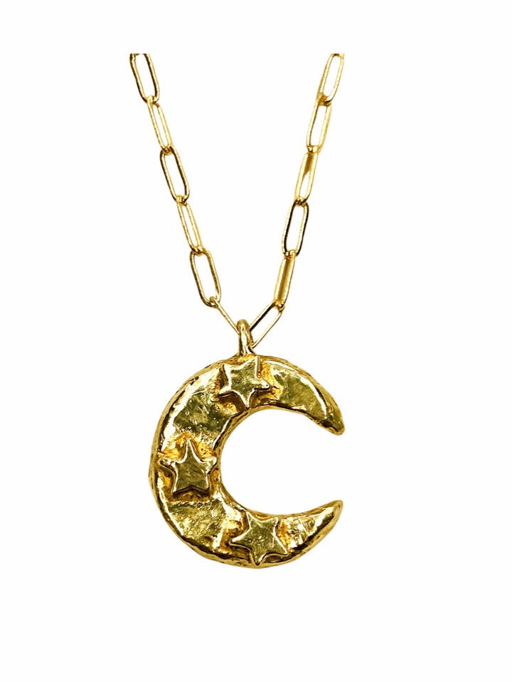 Love you to the Moon pendant for wholesale by Earth Sage Jewelry