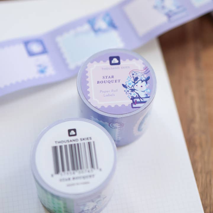Thousand Skies – wholesale Gift tag label – Paper Roll Labels (Kiss Cut) - Star Bouquet0