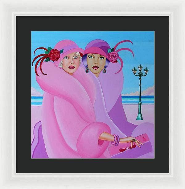 Sharon Tatem Fashion LLC - Wholesale Art Print - Palm Beach Pink Ladies - Framed Print19