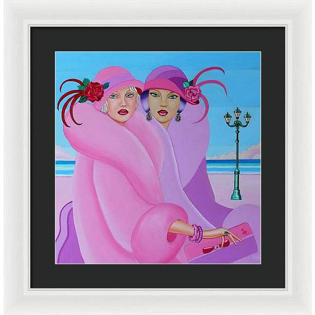 Sharon Tatem Fashion LLC - Wholesale Art Print - Palm Beach Pink Ladies - Framed Print19