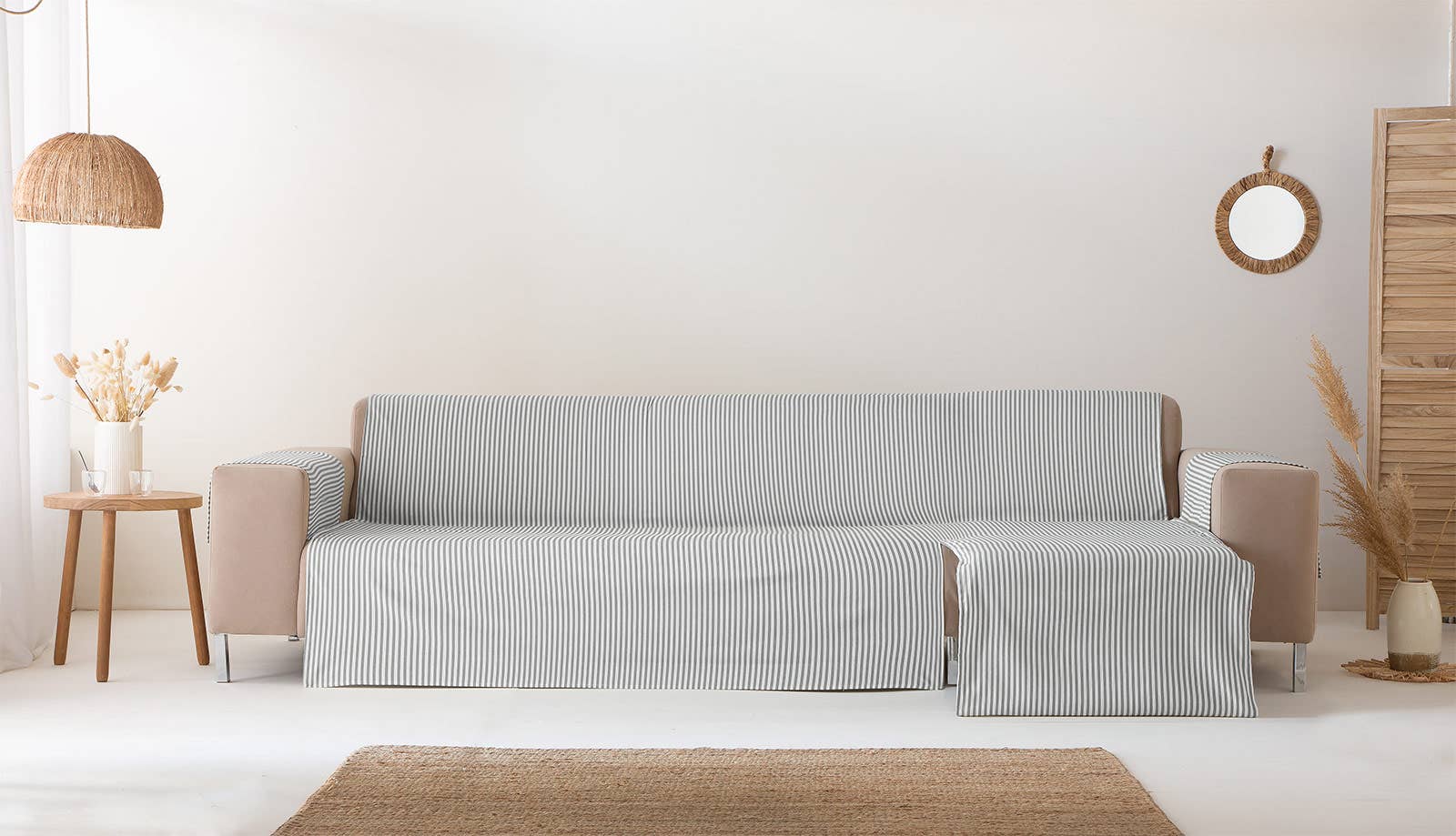 GAMUSI - Wholesale Chair/Sofa Slipcover - Smooth cotton plain sofa cover ALICANTE65