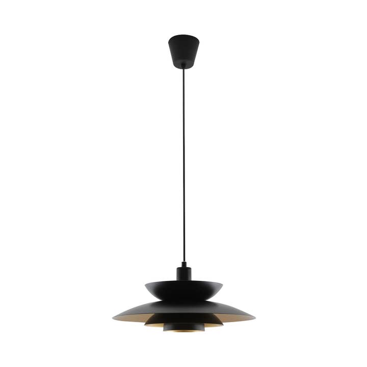 Suspension Dina noir mat avec intérieur doré pour la vente par Gdeco