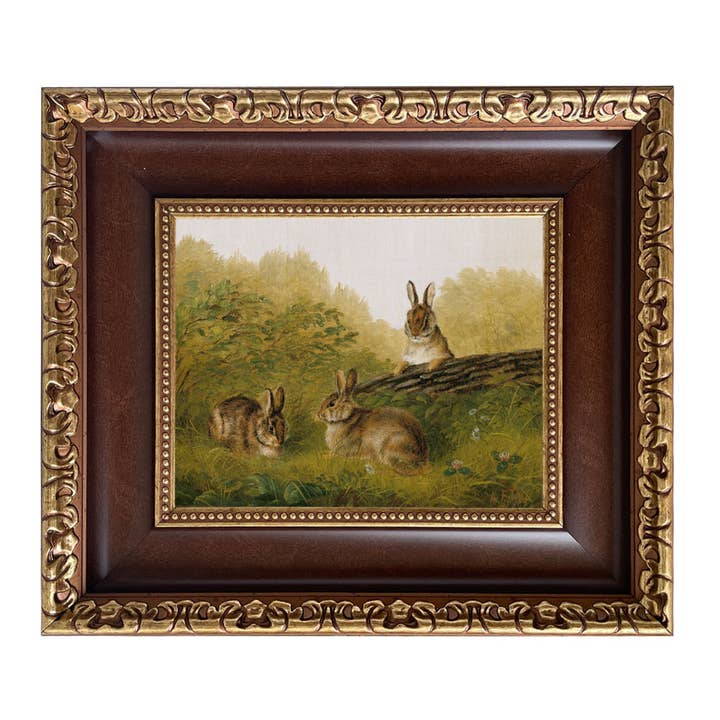Madison Bay Co. - Historical Home Decor Reproductions - Wholesale Art print - Bunnies in the Field by Tait Vintage Painted Print on Canvas53