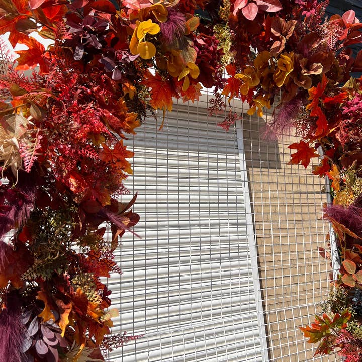 IVY CRUZ - Wholesale Bunting/Garland - Fall Burgundy Flower Garland, Moody Fall Decor, Burgundy2