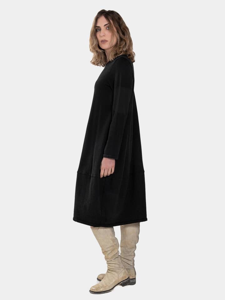 Baci & Amici Fashion - US Continental - Wholesale Dress - Women's - Knit Collar Midi Sweatshirt Dress24