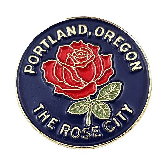Rose City Pin for wholesale by Hello From Oregon