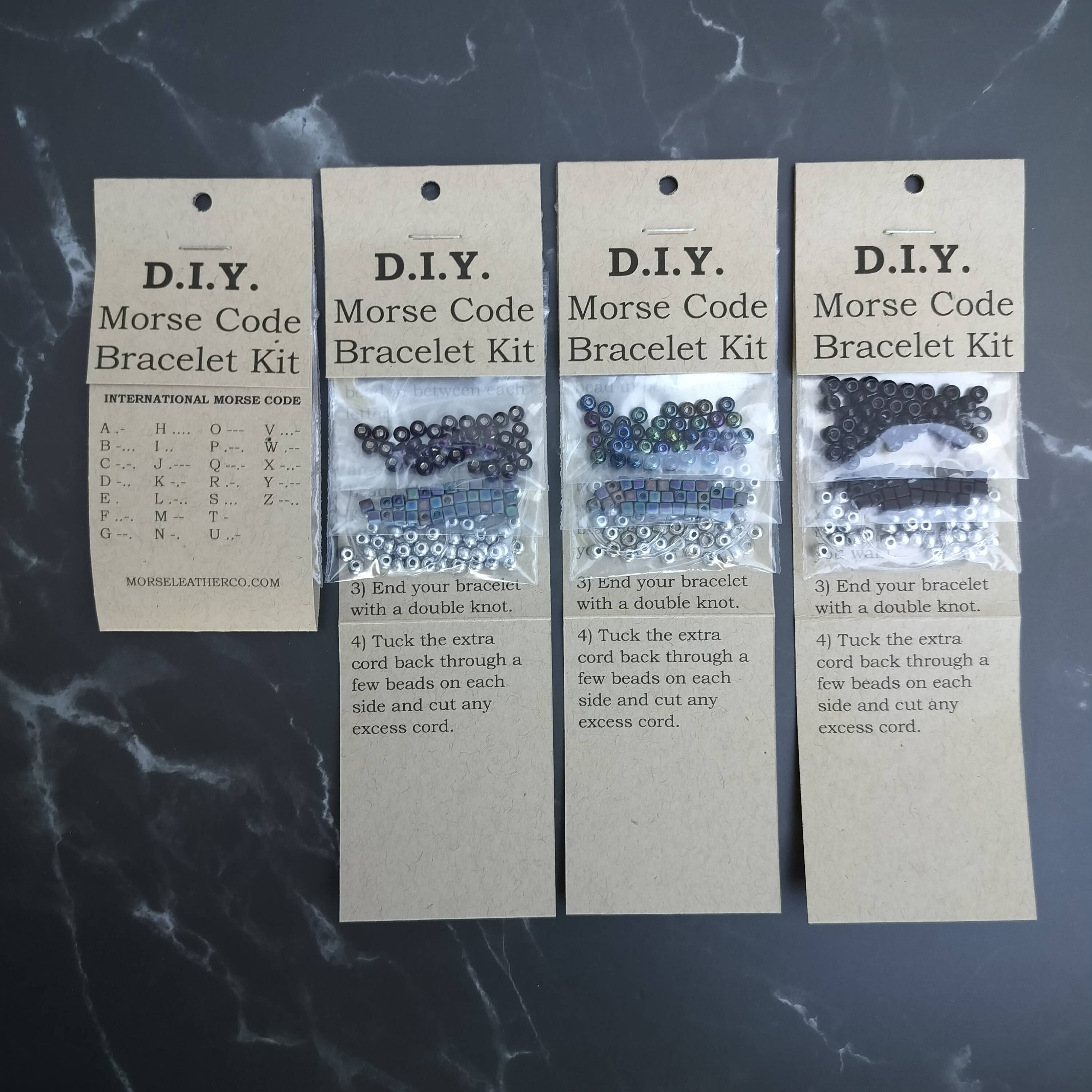 MorseLeather Co. - Wholesale DIY Craft Kit - Kids - DIY Kit Morse Code Bracelet - Stretchy Bracelet4