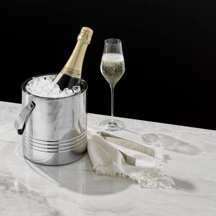 JoyJolt - Wholesale Ice bucket - Metal Double Wall Ice Bucket with Ice Tongs and Strainer3