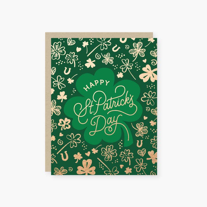shamrock happy st. patrick's day card for wholesale by 2021 Co.