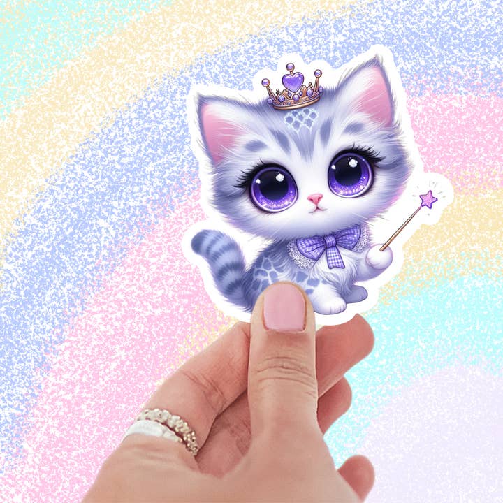 Princess Kitty Sticker for wholesale by KC & Bloom