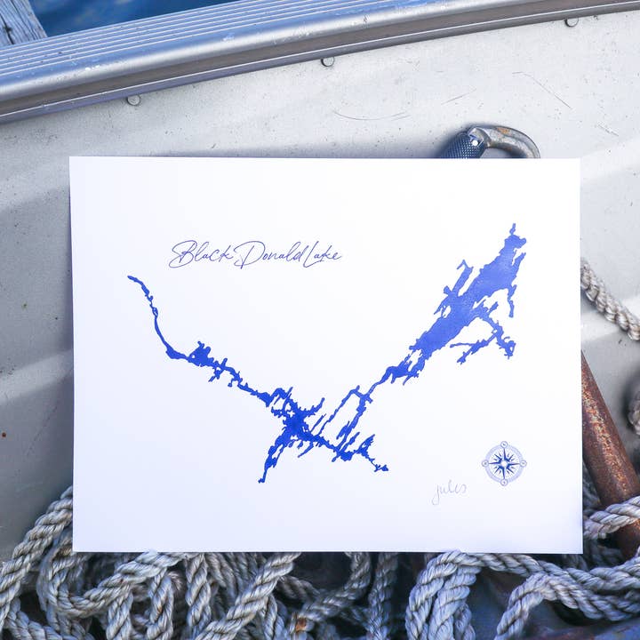 Black Donald Lake/akvarel kunsttryk for engroshandel hos Heirloom Island