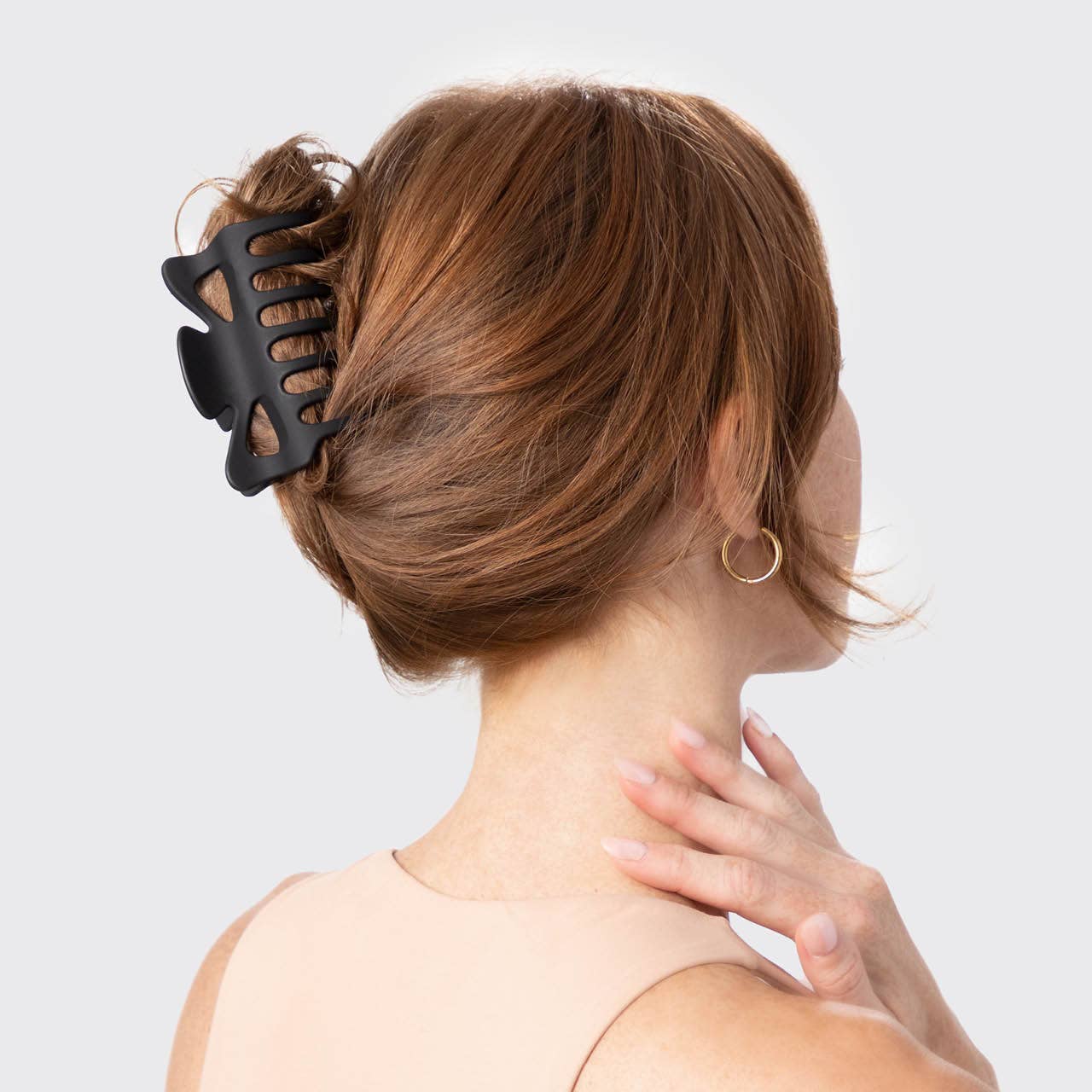 KITSCH – Engroshandel Hårspænde - Dame – Genbrugsplast Stor Klo Klip 2pc Sæt - Sort & Tort1