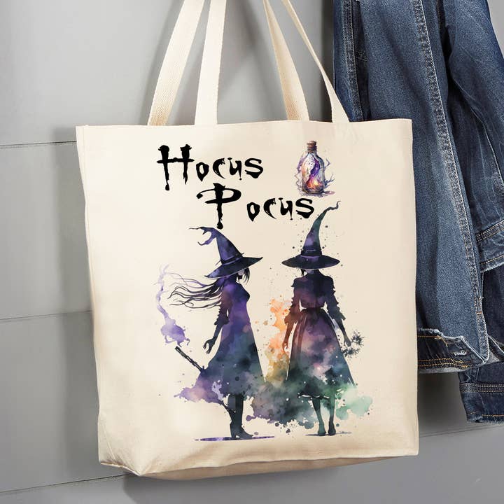 Halloween Hocus Pocus Witches 12 oz Canvas Tote Bag for wholesale by Avery Lane Gifts