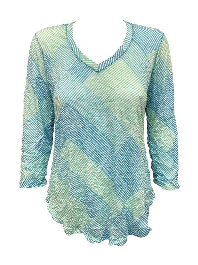 3/4 ÄRM V-RINGAD TOPP - HAV 8512 för wholesale av David Cline