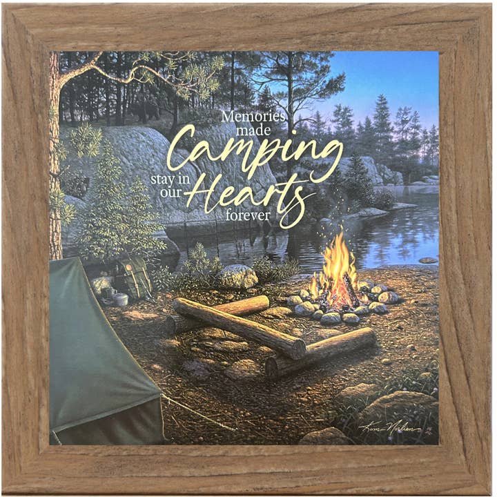 Summer Snow Art - Wholesale Art Print - Memories Made Camping by artist Kim Norlien Art
