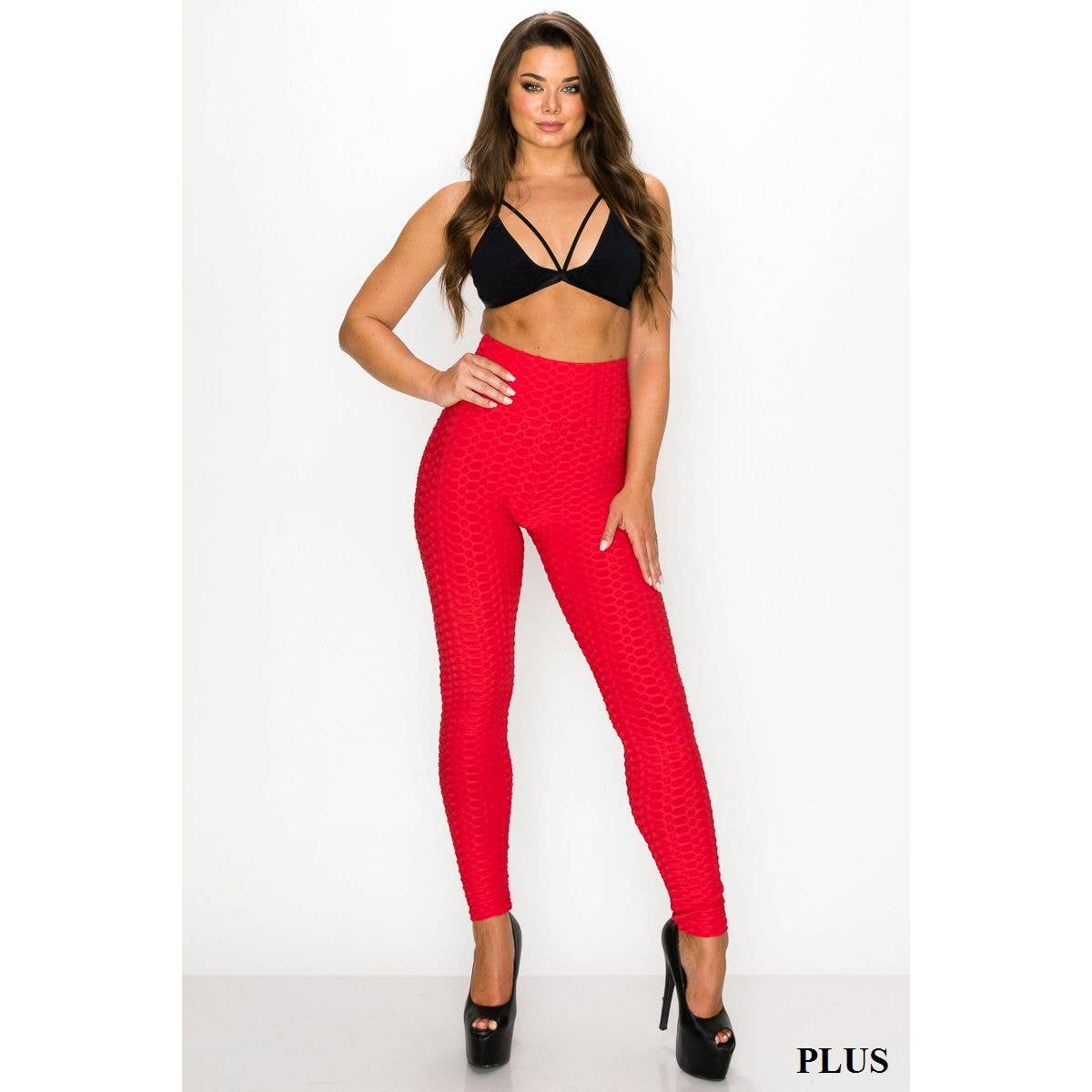 Diacly - Wholesale Athletic/Lounge Leggings - Women's - Anti-Celulite Solid Color High Waist Plain Skinny Yoga Workout Bubble Legging3