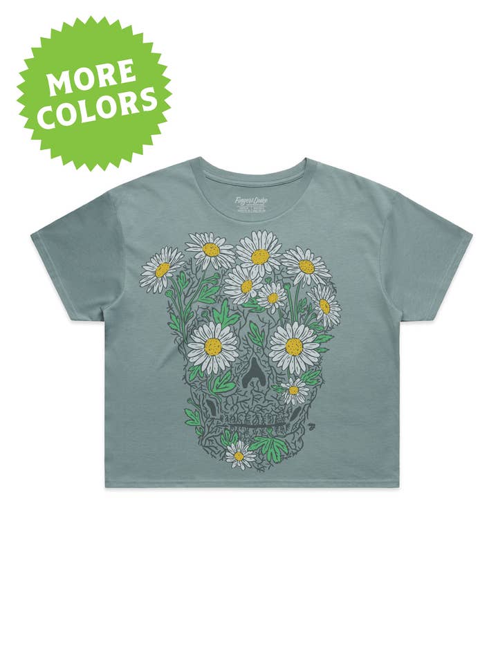 Daisy Skull · Cropped T-Shirt for wholesale by Fingers Duke