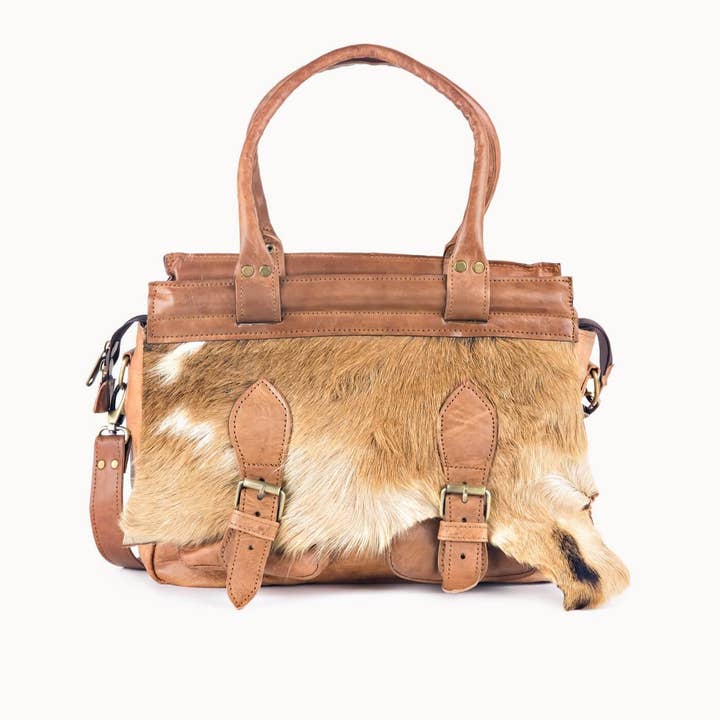 Lædertaske 'Kayla' i gedeskind med rummeligt design for engroshandel hos Doenya Leather Fashion