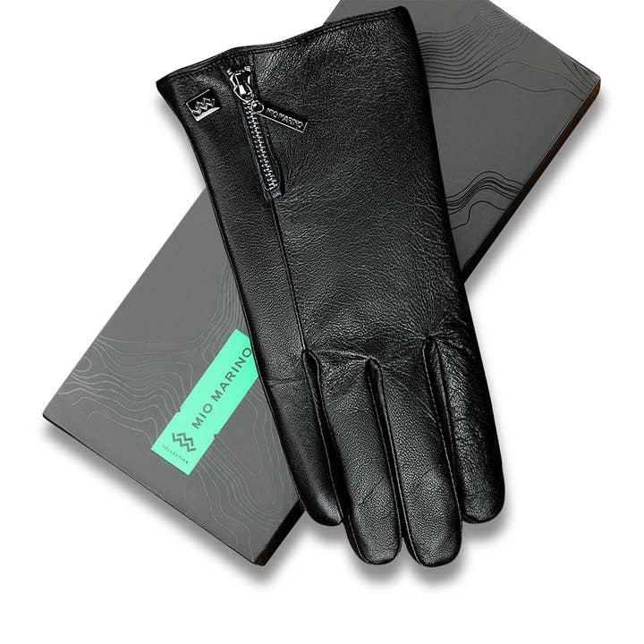 Mio Marino - Wholesale Gloves - Men's - Half Zipper Leather Gloves3